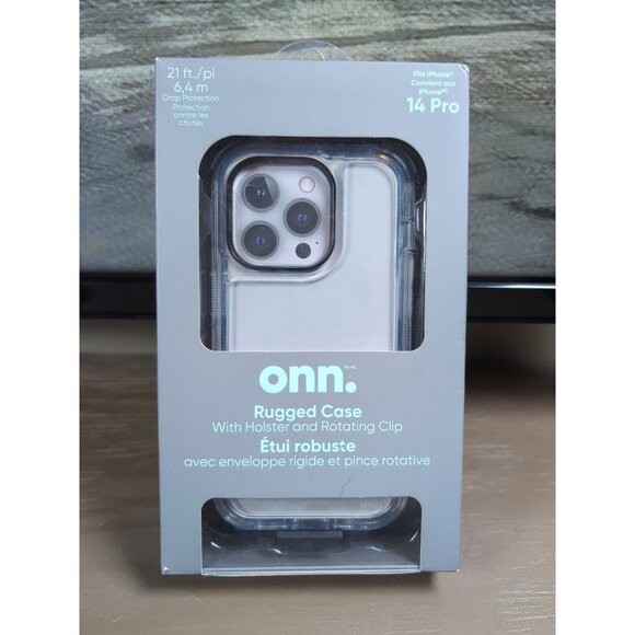 onn 1065601 MagSafe-Compatible Clear Rugged Case (iPhone 14 Pro) - Picture 1 of 10
